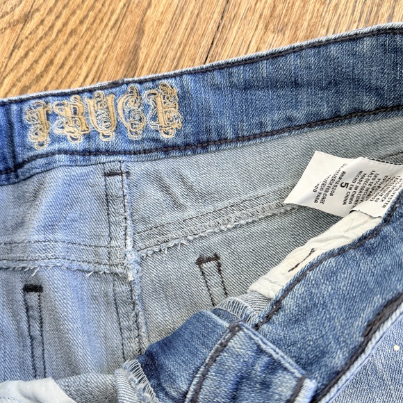 Truce Denim distressed rhinestone mini skirt - Picture 6 of 8